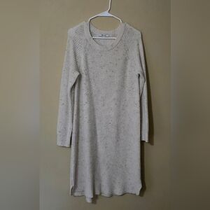 Madewell Speckled Cream Knit Dress